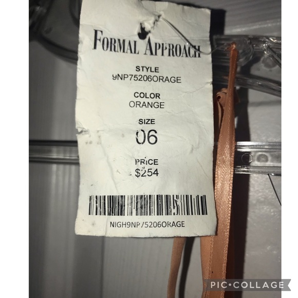 New Limited Edition Peach/ Orange Ruffle Sequin Top Prom Dress Sizes 4 and 6 - Picture 5 of 6